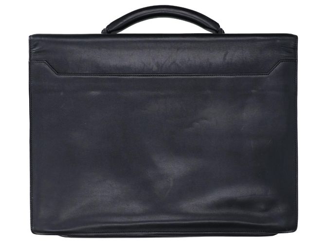 Pasta Executiva de Couro Loewe Anagram Preto - vista 3