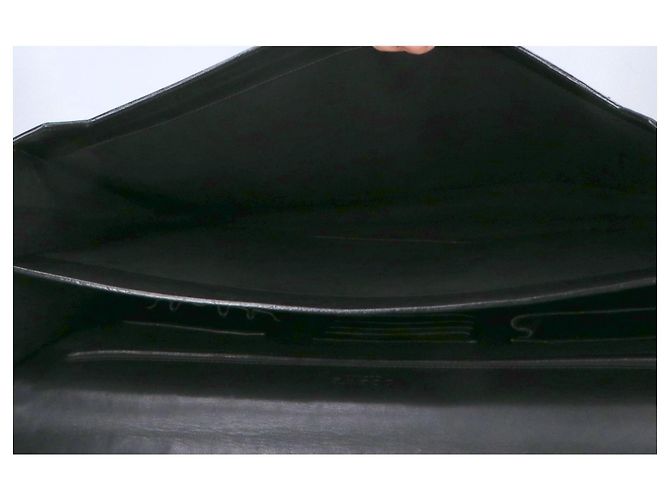 Pasta Executiva de Couro Loewe Anagram Preto - vista 6