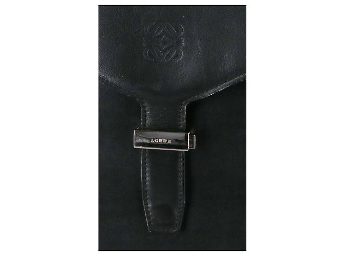 Pasta Executiva de Couro Loewe Anagram Preto - vista 7