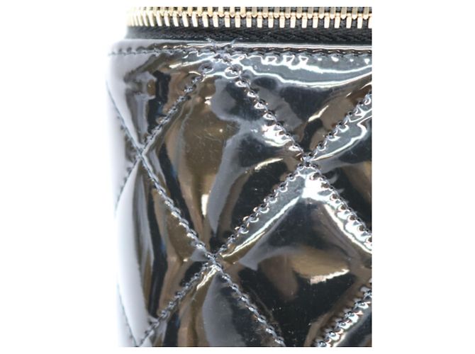 Borsa Vanity Chanel in vernice nera con manico superiore Nero - vista 10
