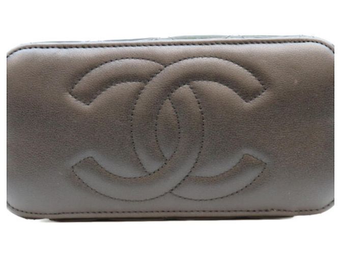Borsa Vanity Chanel in vernice nera con manico superiore Nero - vista 5