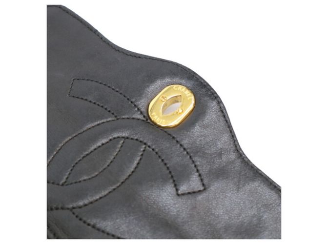 Borsa a Spalla Chanel Black Lambskin Paris Limited Edition Single Flap Matelassé 19 Nero - vista 12