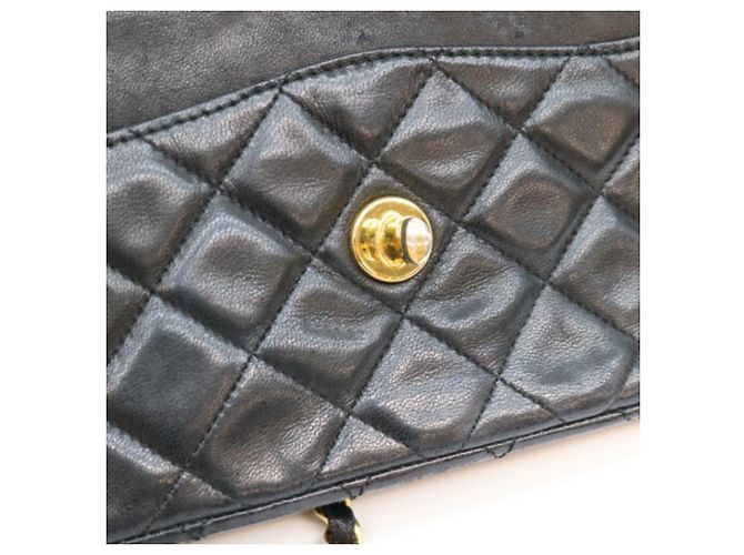 Borsa a Spalla Chanel Black Lambskin Paris Limited Edition Single Flap Matelassé 19 Nero - vista 13