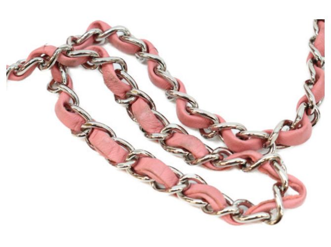 Borsa a tracolla Mini Matelassé in agnello rosa Chanel - vista 11