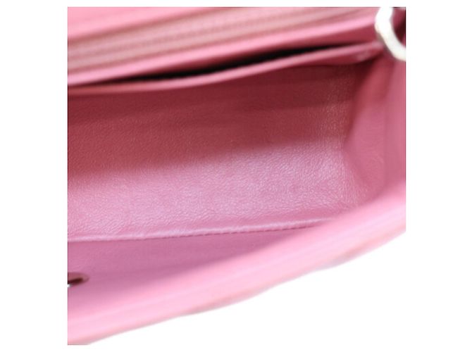 Borsa a tracolla Mini Matelassé in agnello rosa Chanel - vista 12
