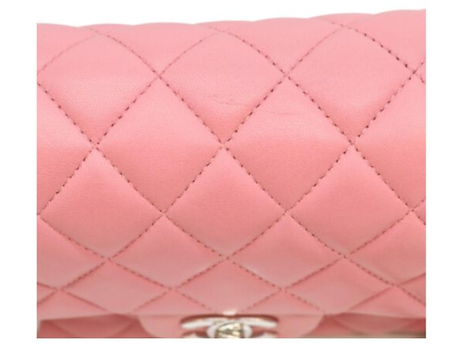 Borsa a tracolla Mini Matelassé in agnello rosa Chanel - vista 16
