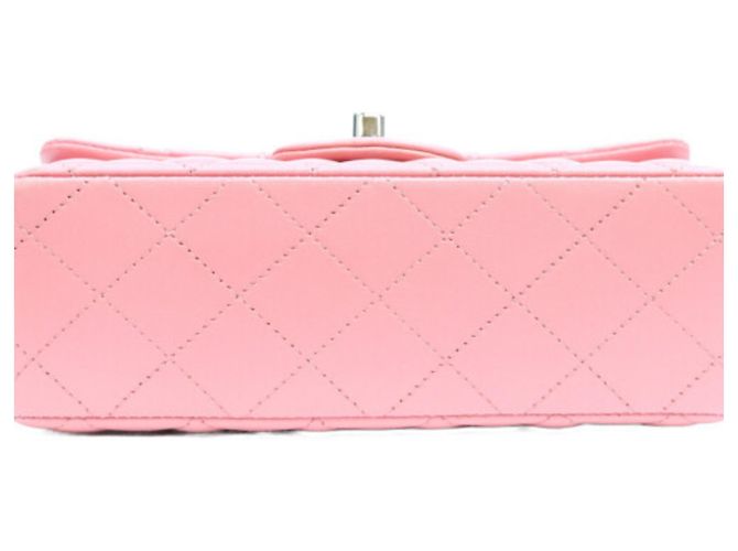 Borsa a tracolla Mini Matelassé in agnello rosa Chanel - vista 4