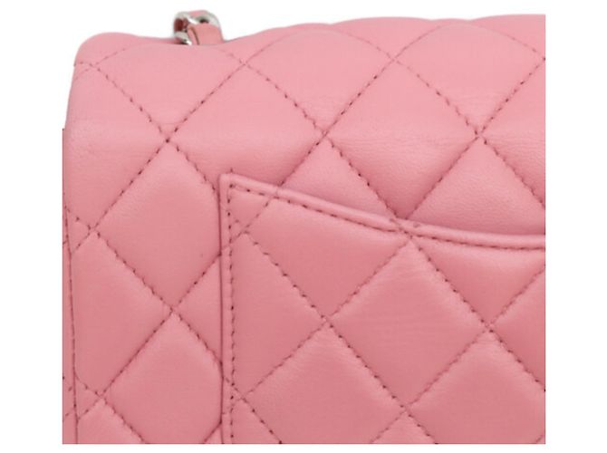 Borsa a tracolla Mini Matelassé in agnello rosa Chanel - vista 7