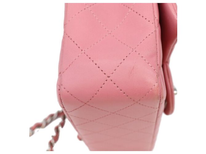 Borsa a tracolla Mini Matelassé in agnello rosa Chanel - vista 8