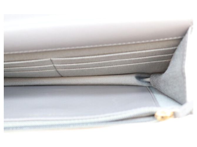 Chanel Chain Wallet aus grauem Lammleder Braun - Ansicht 13