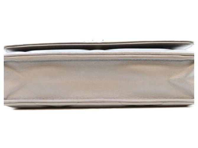 Chanel Chain Wallet aus grauem Lammleder Braun - Ansicht 5