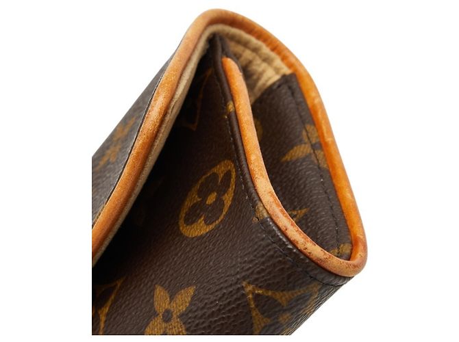 Borsa Louis Vuitton Monogram Pochette Twin PM Marrone - vista 4