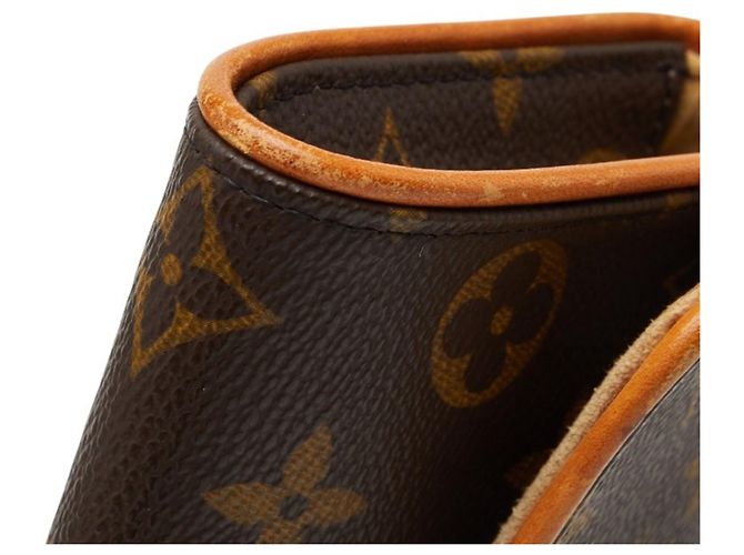 Borsa Louis Vuitton Monogram Pochette Twin PM Marrone - vista 5