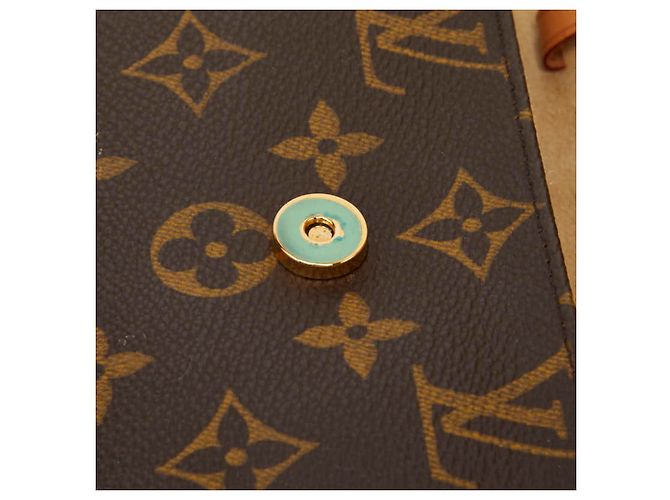 Borsa Louis Vuitton Monogram Pochette Twin PM Marrone - vista 6