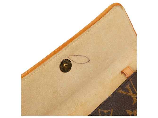 Borsa Louis Vuitton Monogram Pochette Twin PM Marrone - vista 8