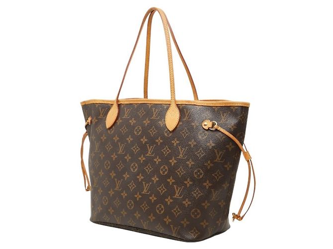 Borsa a Spalla Louis Vuitton Monogram Neverfull MM Marrone - vista 2