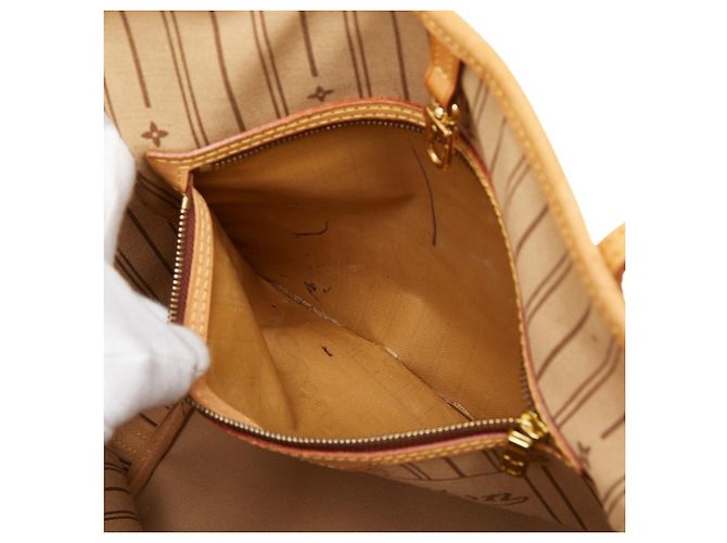 Borsa a Spalla Louis Vuitton Monogram Neverfull MM Marrone - vista 9