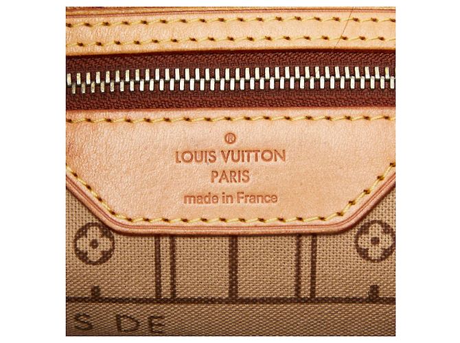 Borsa Tote Louis Vuitton Monogram Neverfull MM Marrone - vista 13