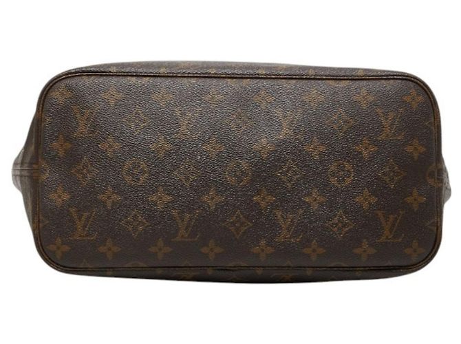 Borsa Tote Louis Vuitton Monogram Neverfull MM Marrone - vista 3