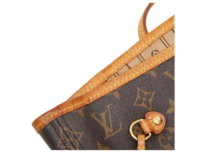 Borsa Tote Louis Vuitton Monogram Neverfull MM Marrone - vista 9