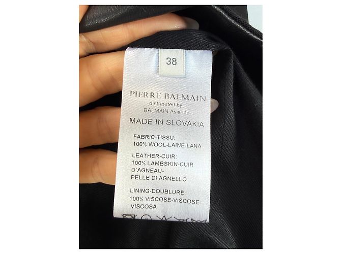 Pierre Balmain Blazer Lana e Pelle Nero - vista 5
