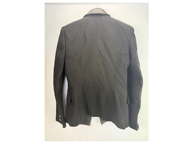 Pierre Balmain Blazer Lana e Pelle Nero - vista 6
