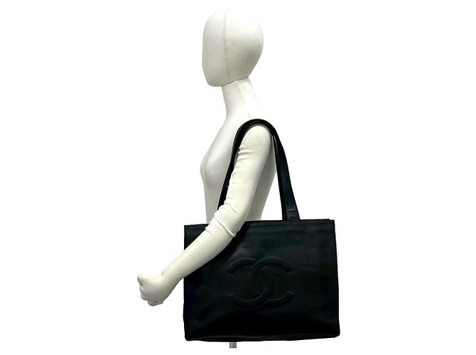 Timeless Borsa Tote CHANEL Coco Caviar Skin Tote Bag Nero - vista 2