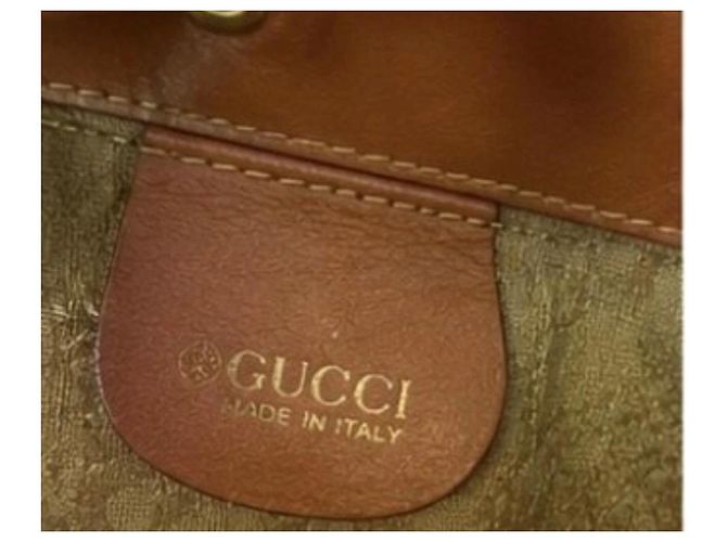 Gucci Bamboo Lederrucksack Braun - Ansicht 7