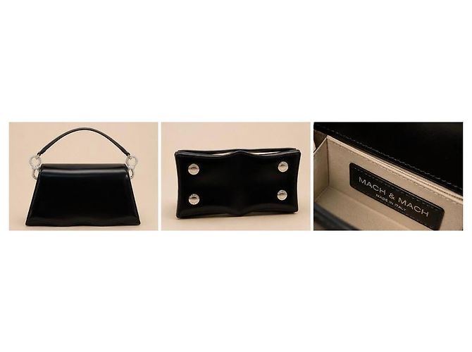 Mach & Mach Samantha Classic Borsa Medium Nero - vista 4