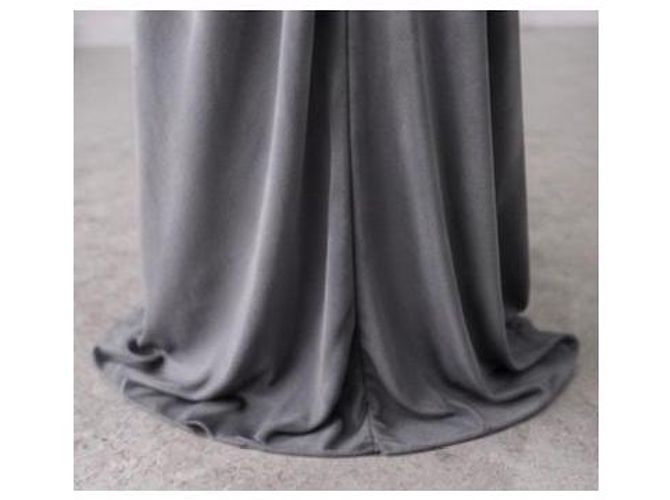 Alberta Ferretti Vestido Maxi Drapeado en Viscosa Gris - vista 4