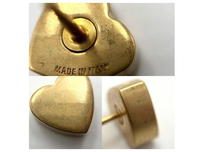Orecchini Balenciaga Heart Design Gold Stud D'oro - vista 6