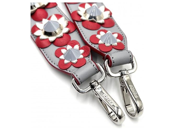 Tracolla in pelle da donna Fendi Nero Rosso Blu chiaro - vista 2