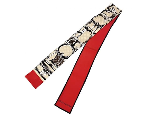 Sciarpa Monogram donna Louis Vuitton Rosso Beige - vista 2