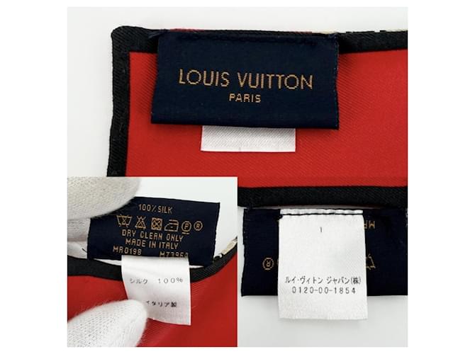 Sciarpa Monogram donna Louis Vuitton Rosso Beige - vista 4