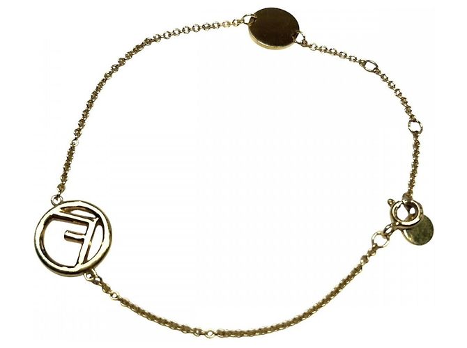 Bracelet Fendi Gold Charm Doré - vue 2