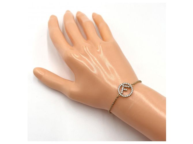 Bracelet Fendi Gold Charm Doré - vue 3