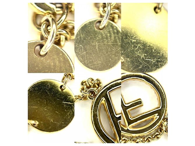 Bracelet Fendi Gold Charm Doré - vue 7