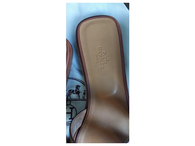 Hermès Sandali Oran in pelle Marrone - vista 6