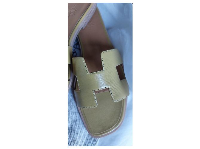 Hermès Sandali Oran in pelle Giallo - vista 3