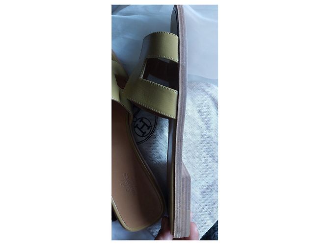 Hermès Sandali Oran in pelle Giallo - vista 5
