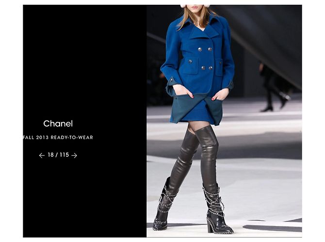 Chanel Chain Obsession Boots Schwarz Gebürstetes Leder Fall 2013 - Ansicht 12