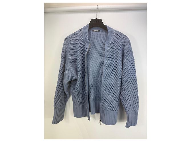 Autre Marque Canessa Kaschmir-Cardigan mit Reißverschluss, Blau - Ansicht 3