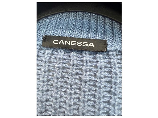Autre Marque Canessa Kaschmir-Cardigan mit Reißverschluss, Blau - Ansicht 5