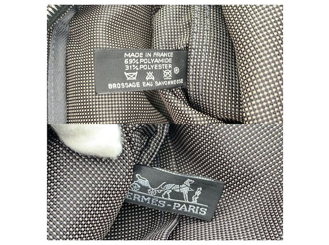 Hermès Zaino Hermes Grey Canvas Herline Bacpack Sac A Dos PM Tote Bag Grigio - vista 5
