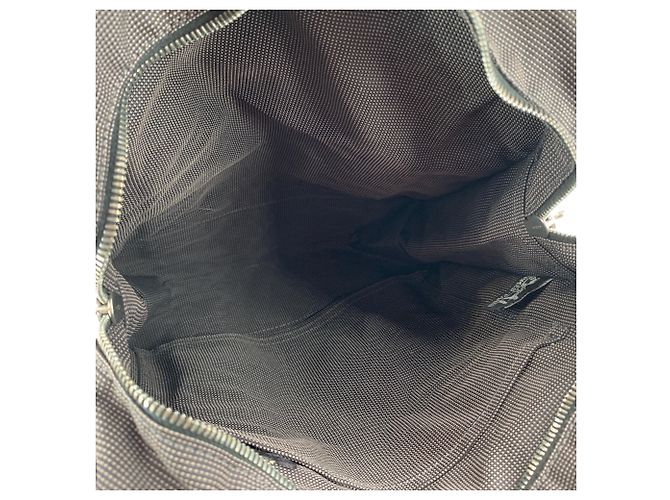 Hermès Hermes Grey Canvas Herline Bacpack Sac A Dos MM Tote Bag Grigio - vista 6