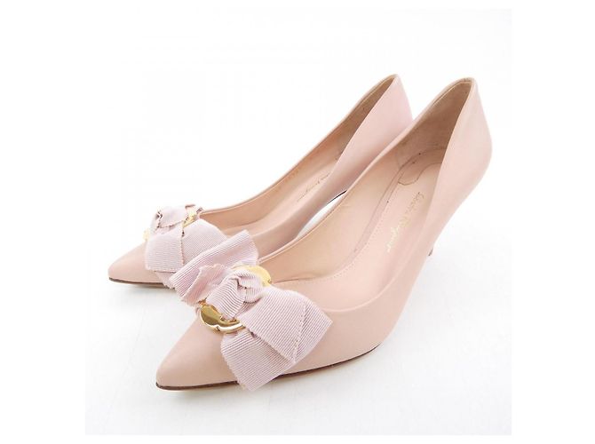 Décolleté in pelle Salvatore Ferragamo Rosa - vista 3