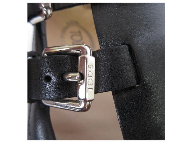 Tod's Sandali TODS GOMMINI TRONCHETTO FIBBIE Nero - vista 11
