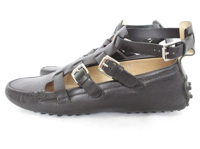 Tod's Sandali TODS GOMMINI TRONCHETTO FIBBIE Nero - vista 2