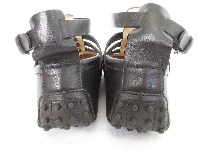 Tod's Sandali TODS GOMMINI TRONCHETTO FIBBIE Nero - vista 3