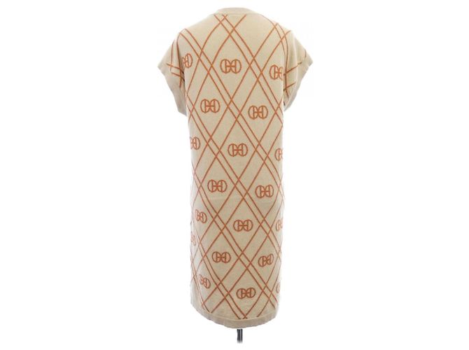 Hermès Hermes Round H Kaschmirkleid Beige - Ansicht 2
